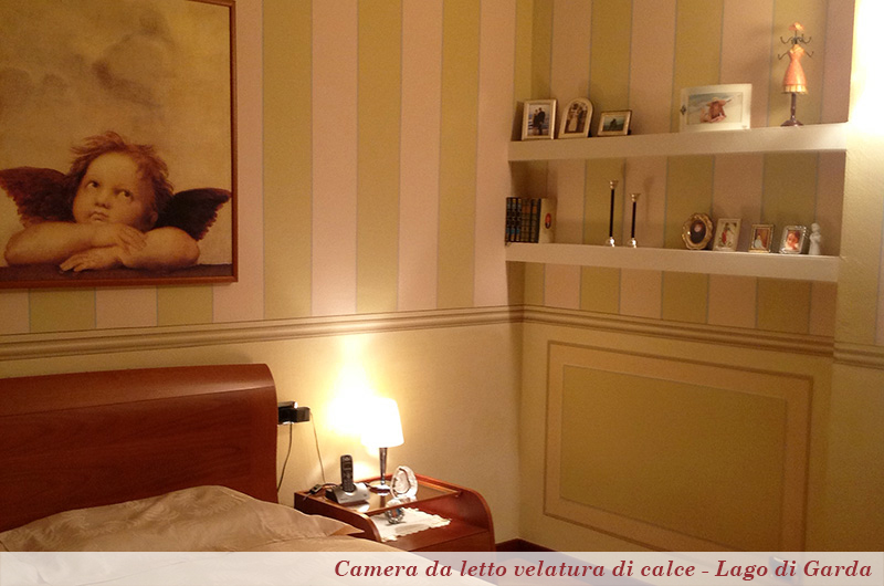camera da letto velatura di calce - Lago di Garda