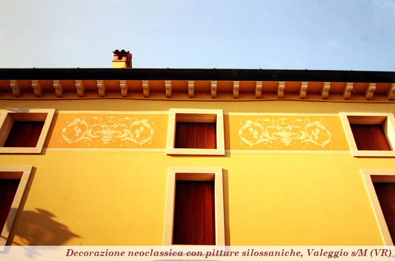 decorazione neoclassica con pitture silossaniche, Valeggio s/M (VR)